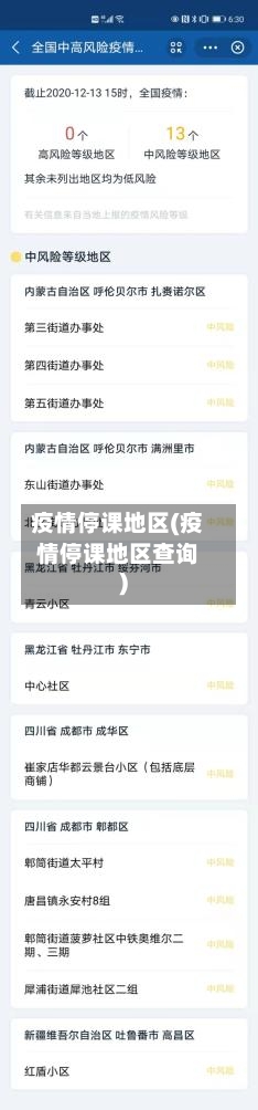 疫情停课地区(疫情停课地区查询)-第3张图片