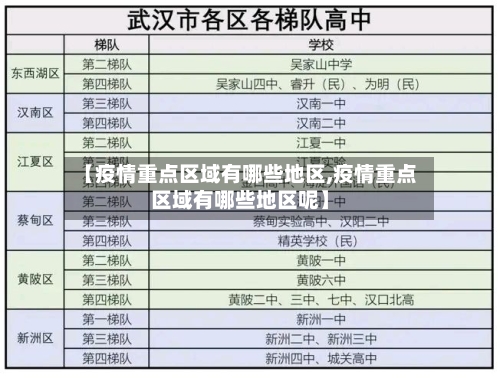 【疫情重点区域有哪些地区,疫情重点区域有哪些地区呢】-第3张图片